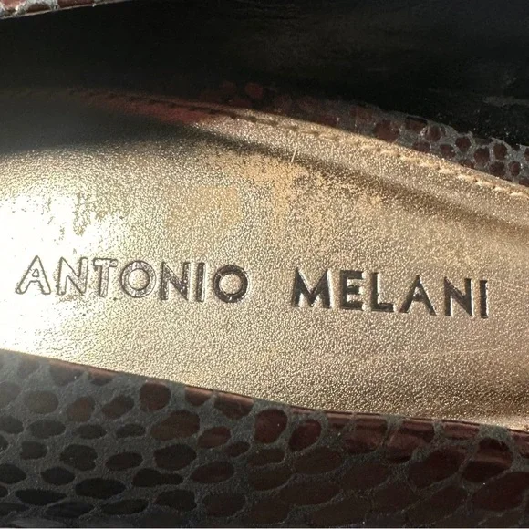 Antonio Melani Heels 7 Copper Print Leather - Picture 8 of 10